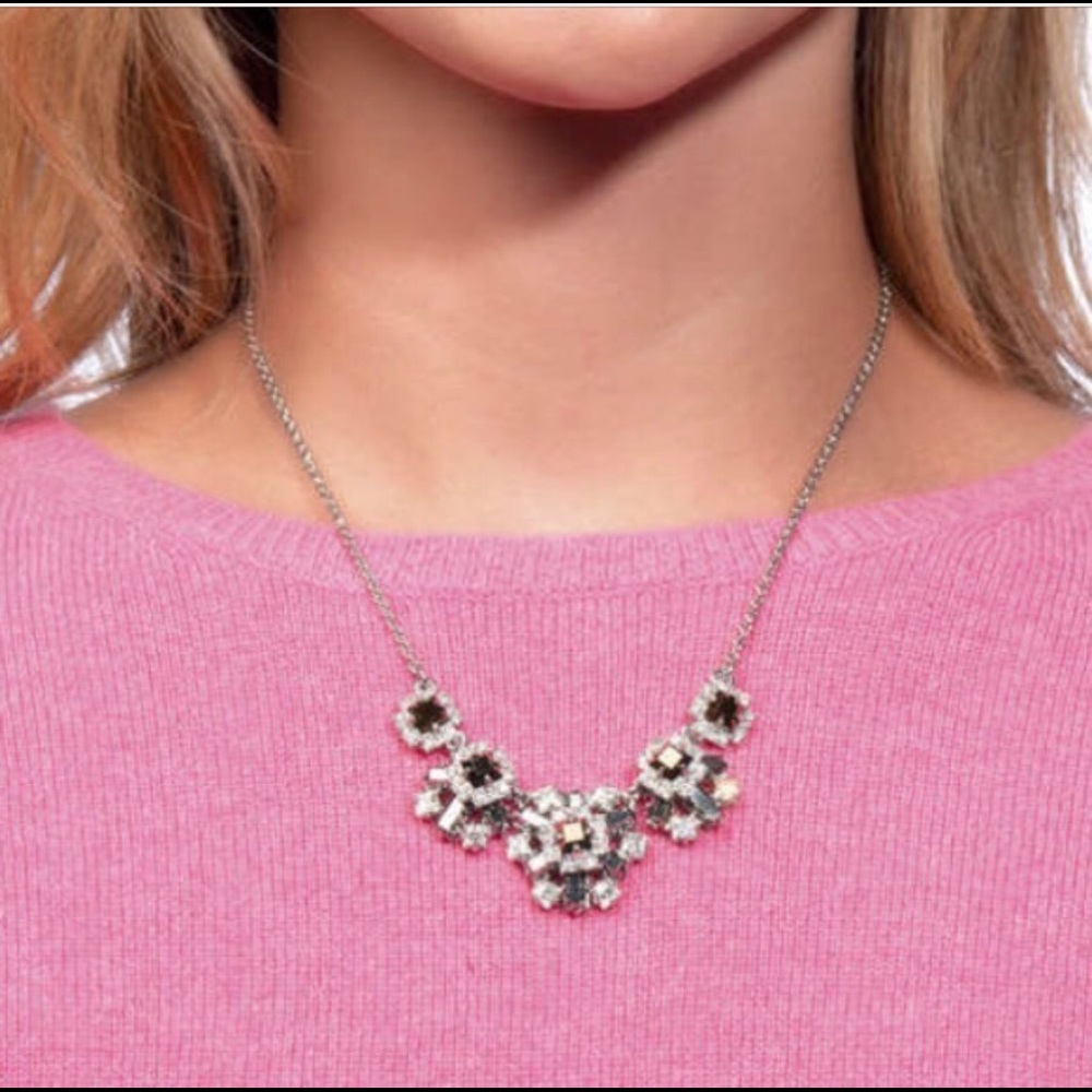 Kate Spade Space Age Floral Silver Necklace